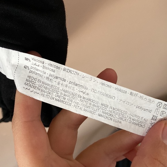 Zara Tie Front Black Blouse - Picture 5 of 5